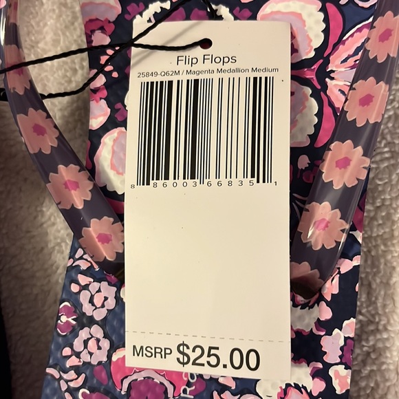 Magenta Medallion Flip Flops - Picture 3 of 3